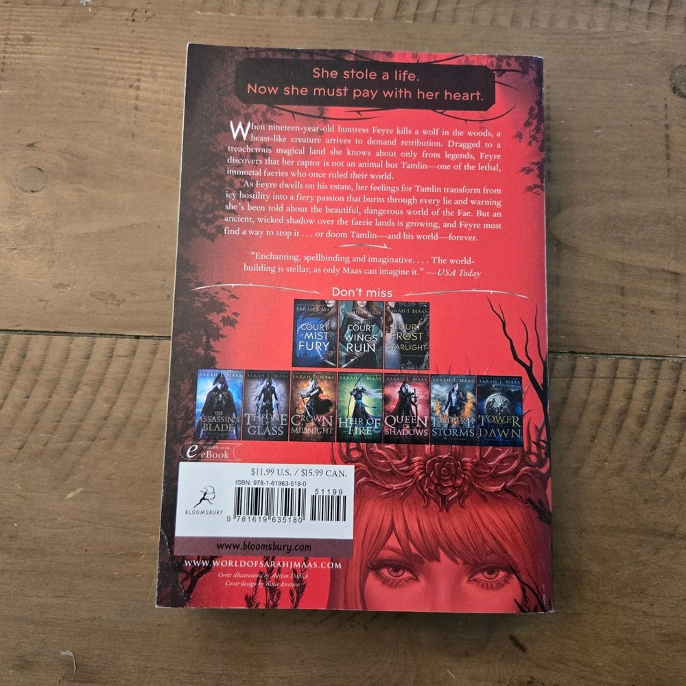 Sarah J. Maas A Court of Thorns and Roses ACOTAR Paperback Book - Picture 9 of 9
